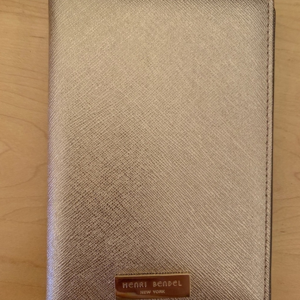 Henri Bendel Rose Gold Passport Cover